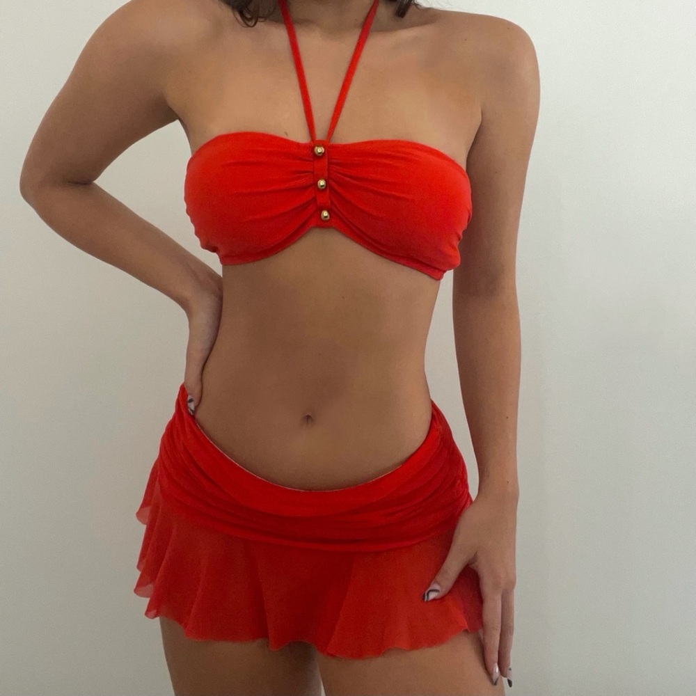 Vintage Ralph Lauren Bikini Skirt Set